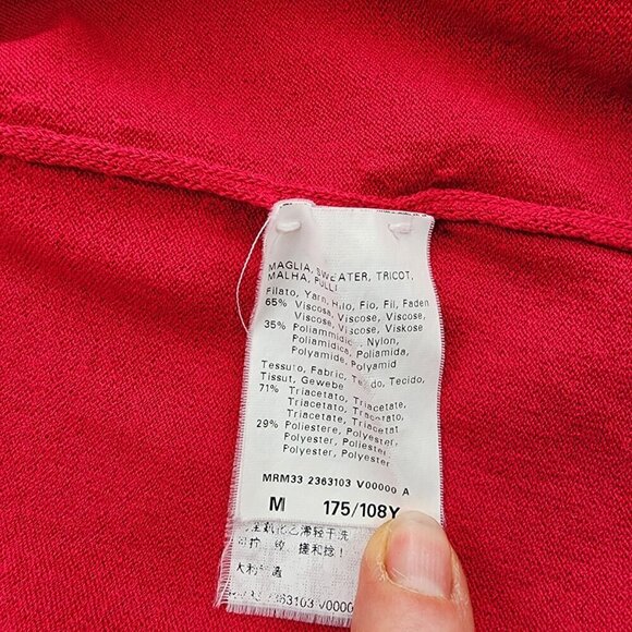 MARINA RINALDI Pink 3/4 Sleeve V-Neck Knit Top - Picture 4 of 4